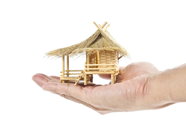 泰国的房子模型在一只手 — 图库照片