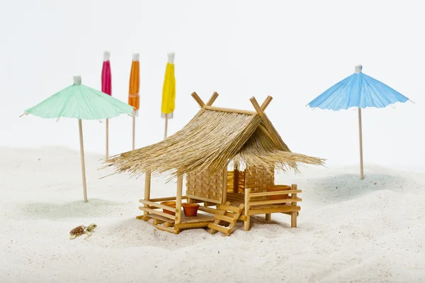 Thaise huisstijl op het strand — Stockfoto