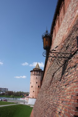 Kolomna kremlin Moskova bölgesi. Kremlin duvarı ve marinkin Kulesi.