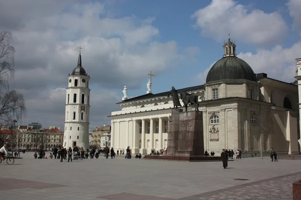 Vilnius, Litva. zvonice a katedrála. — Stock fotografie