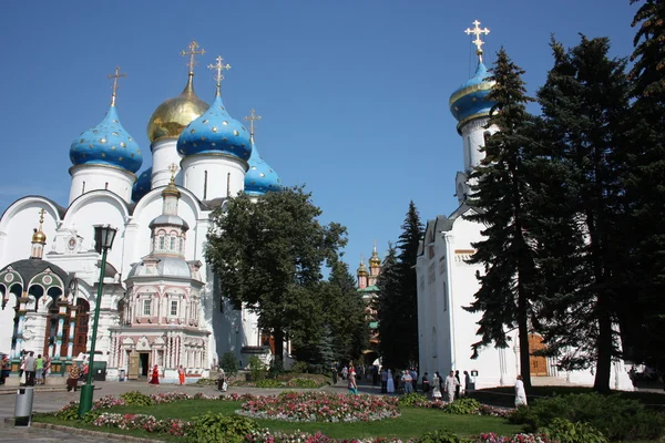 Sergiev Posadu. Nejsvětější Trojice sv Sergeje lávře. katedrál. — Stock fotografie