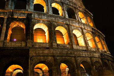 Coliseum by night clipart