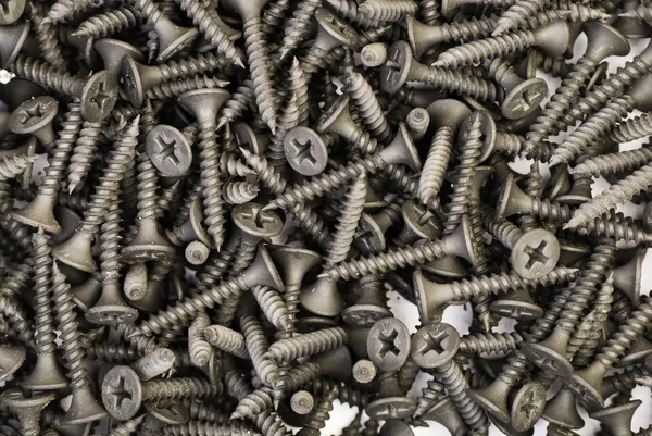 Pile of black screw — Stock Photo, Image
