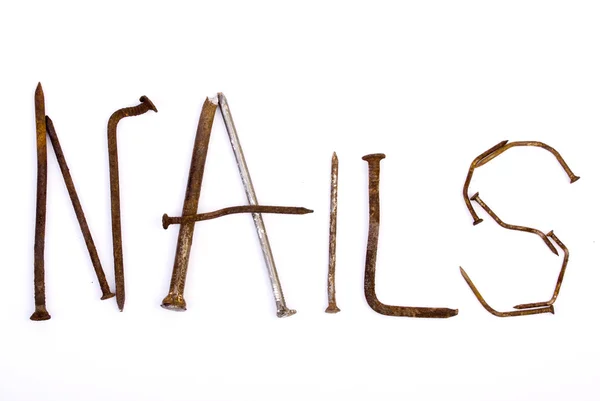 Word from nails — Stock Photo, Image