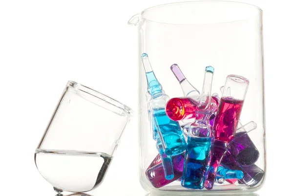 Glassware with ampoules — Stock Photo, Image