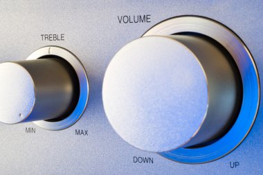 Volume and treble control knobs clipart