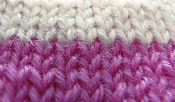 stock image Knitted lilac and white thread product