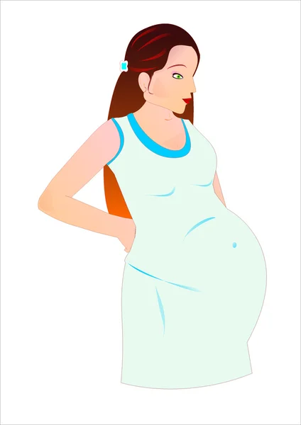 怀孕的女孩在我的梦 — 图库矢量图片