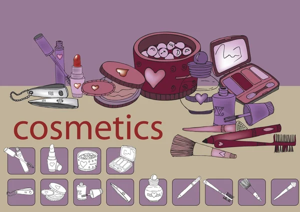 Kosmetik — Stockvektor