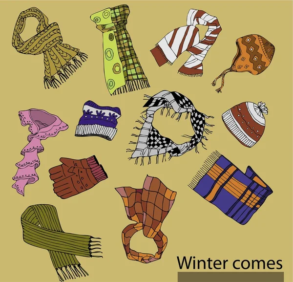 Llega el invierno — Archivo Imágenes Vectoriales