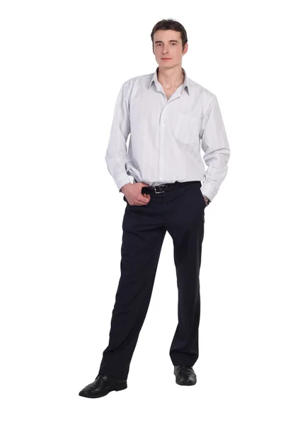 stock image Man standing in shirt and pants isolated