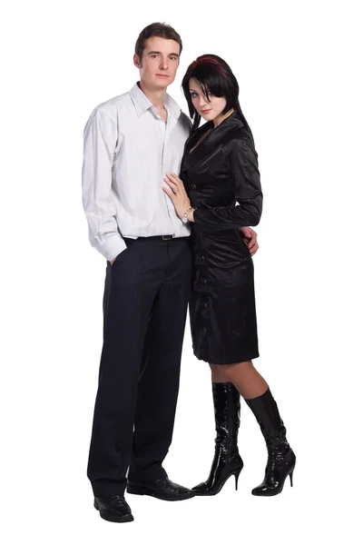 Couple embrace passion sexy isolated — Stock Photo, Image