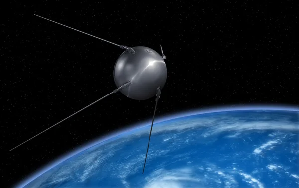 stock image Earth sputnik