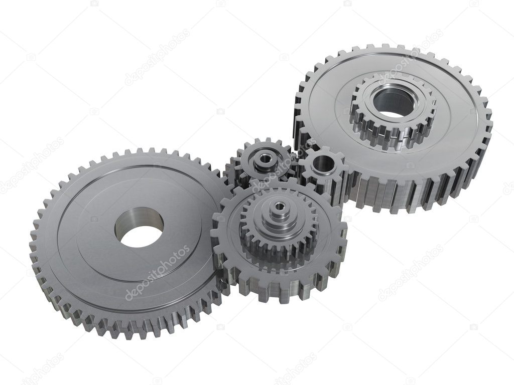 Stainless steel gears — Stock Photo © wukasa #5970896