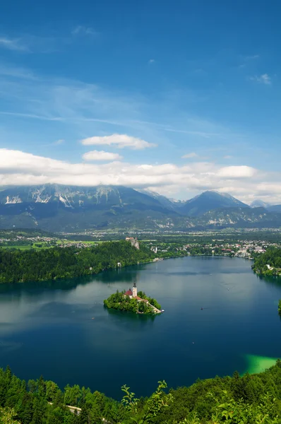 Lago Bled na Eslovénia — Fotografia de Stock
