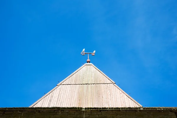 Two seagulls sitting on a key on the Roof of the towers of the s — Stock Photo, Image