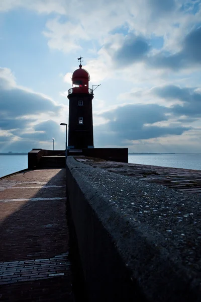 Lighthouse over blue sky in Bremerhaven — Stock Photo, Image