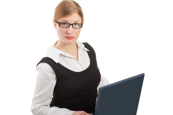 Engineer with laptop — Stock Photo, Image