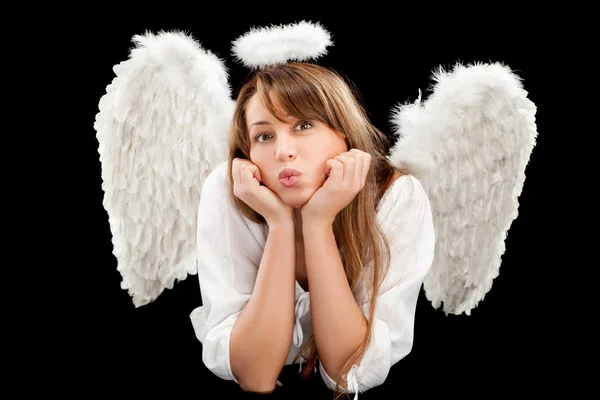 Hermosa mujer ángel rubia —  Fotos de Stock