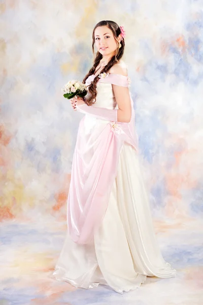 Hermosa mujer vestida de novia —  Fotos de Stock