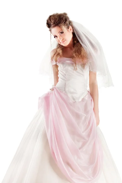 Krásná žena, oblečená jako nevěsta — Stock fotografie