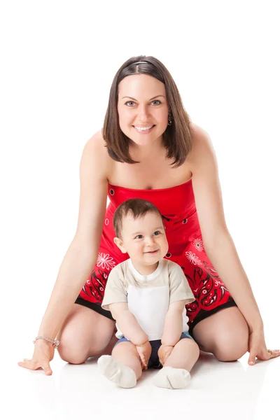 Bild einer glücklichen Mutter mit Baby — Stockfoto