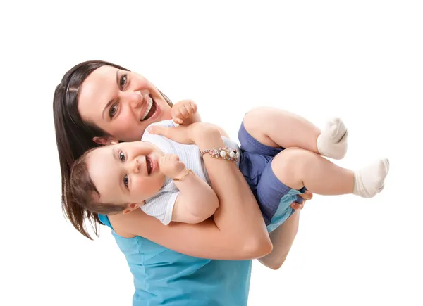 Изображение счастливой матери с ребенком — стоковое фото