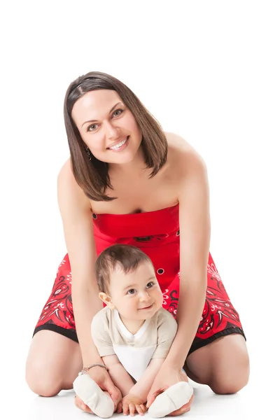 아기와 함께 행복 한 어머니의 그림 — 스톡 사진