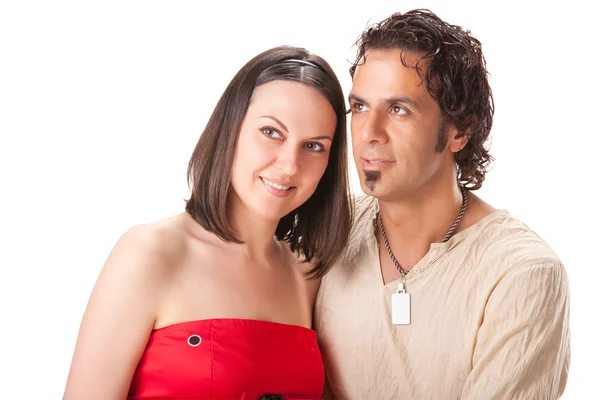 Attractive young couple. Studio portrait — Stock Photo, Image