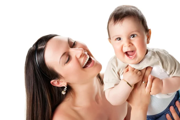Obrázek šťastné matky s dítětem — Stock fotografie