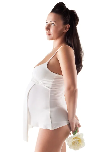 Güzel yetişkin hamile kadın — Stok fotoğraf