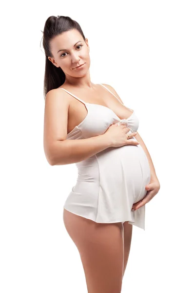 Güzel yetişkin hamile kadın — Stok fotoğraf