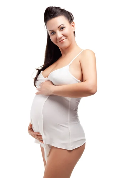 Gyönyörű felnőtt terhes nő — Stock Fotó