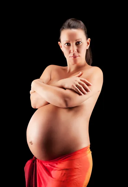 Mooie volwassen zwangere vrouw — Stockfoto