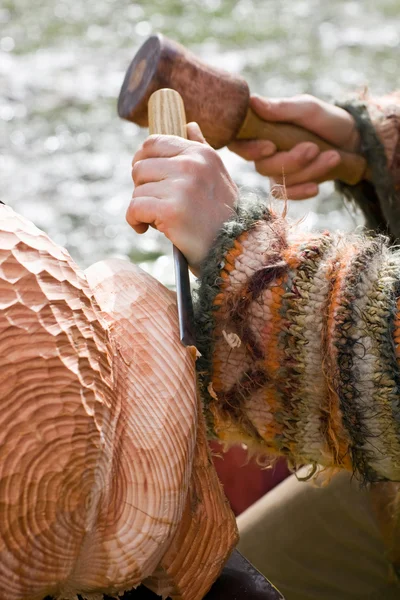 stock image Hands of the carver