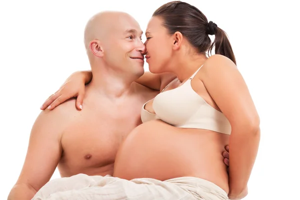 Volwassen zwangere vrouw met haar man — Stockfoto