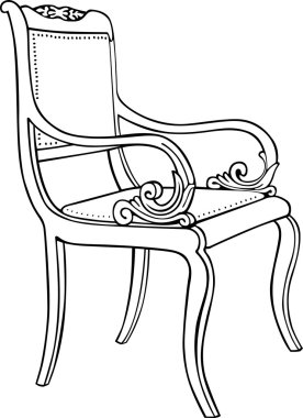 Antique chair clipart