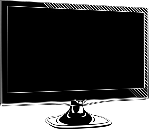 Televisor con pantalla ancha — Vector de stock