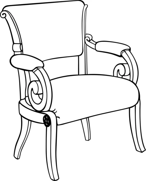 Antik stol — Stock vektor
