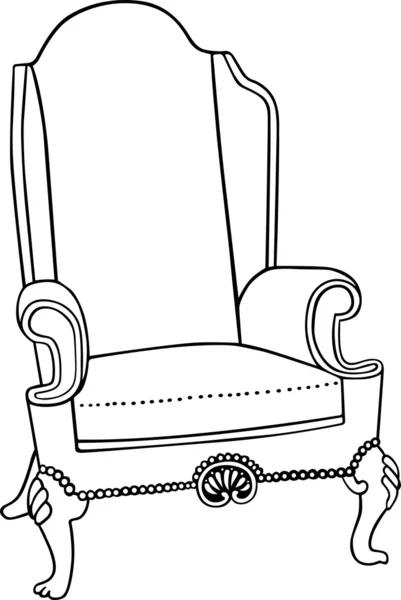 古色古香的扶手椅 — 图库矢量图片