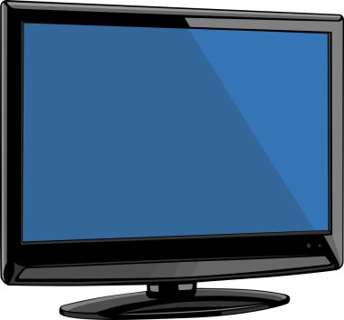 TV set with wide screen clipart