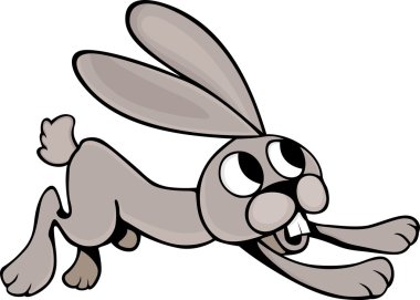 Hare running clipart