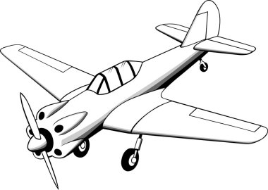 Little old airplane clipart