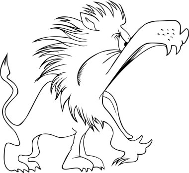 Lion king of beasts clipart