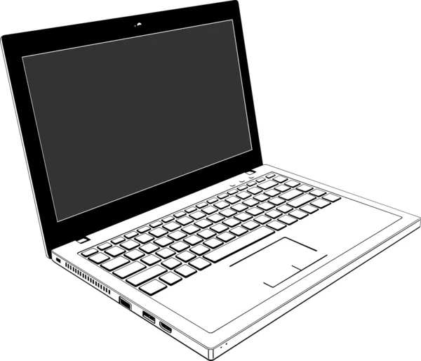 Computadora portátil — Vector de stock