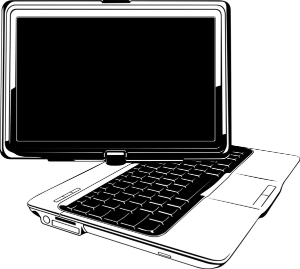 Computadora portátil — Vector de stock