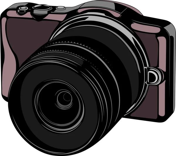 Σύγχρονη ψηφιακή φωτογραφική μηχανή — Διανυσματικό Αρχείο