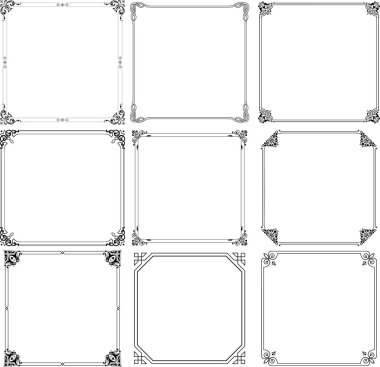 Vector decorative frames