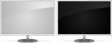 Modern lcd monitors clipart