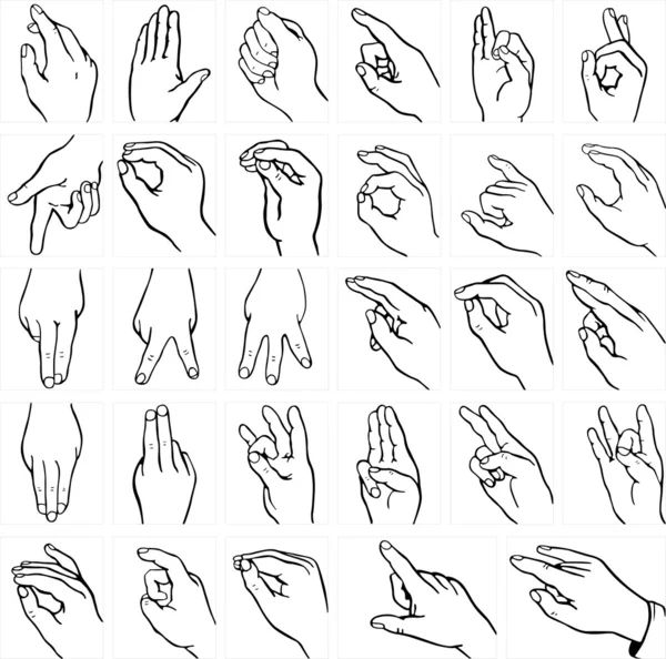 Hand language — Stock Vector